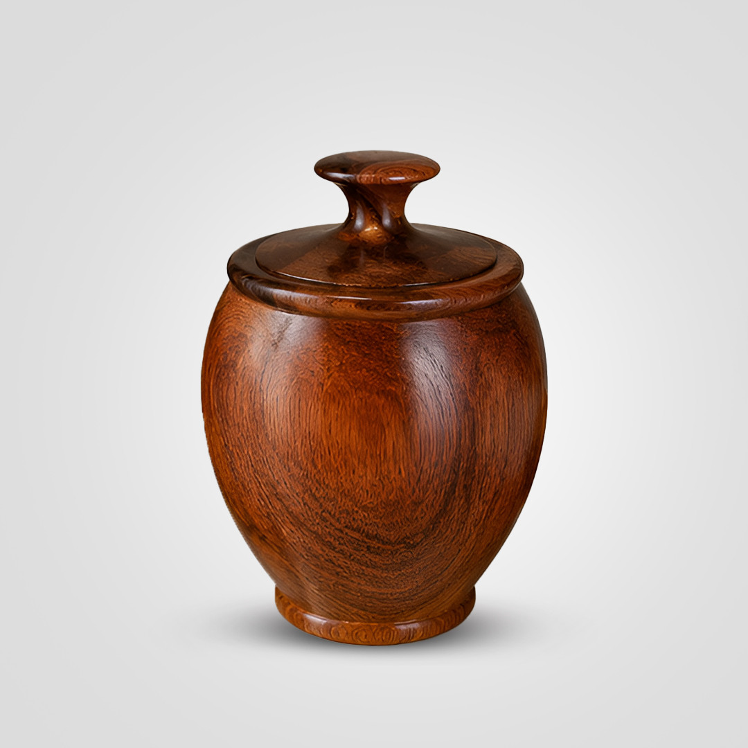 Wooden Spice Pot Oval