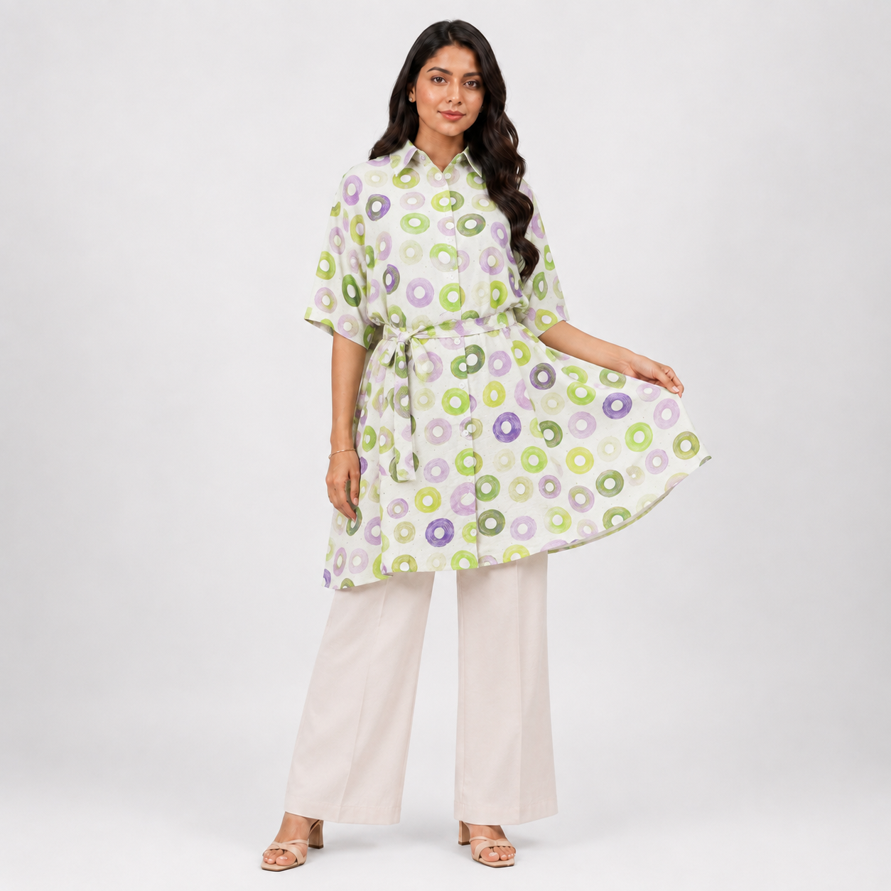 Lime Bloom Printed Kurti