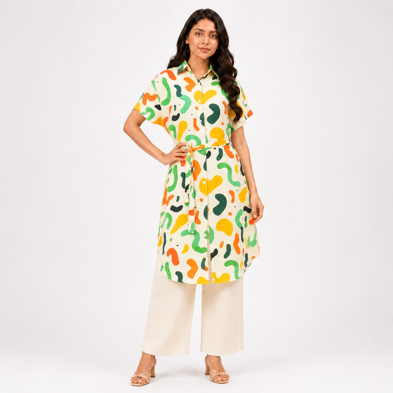 Citrus Bloom Printed Kurti