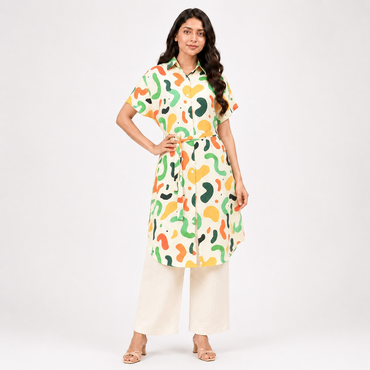 Citrus Bloom Printed Kurti