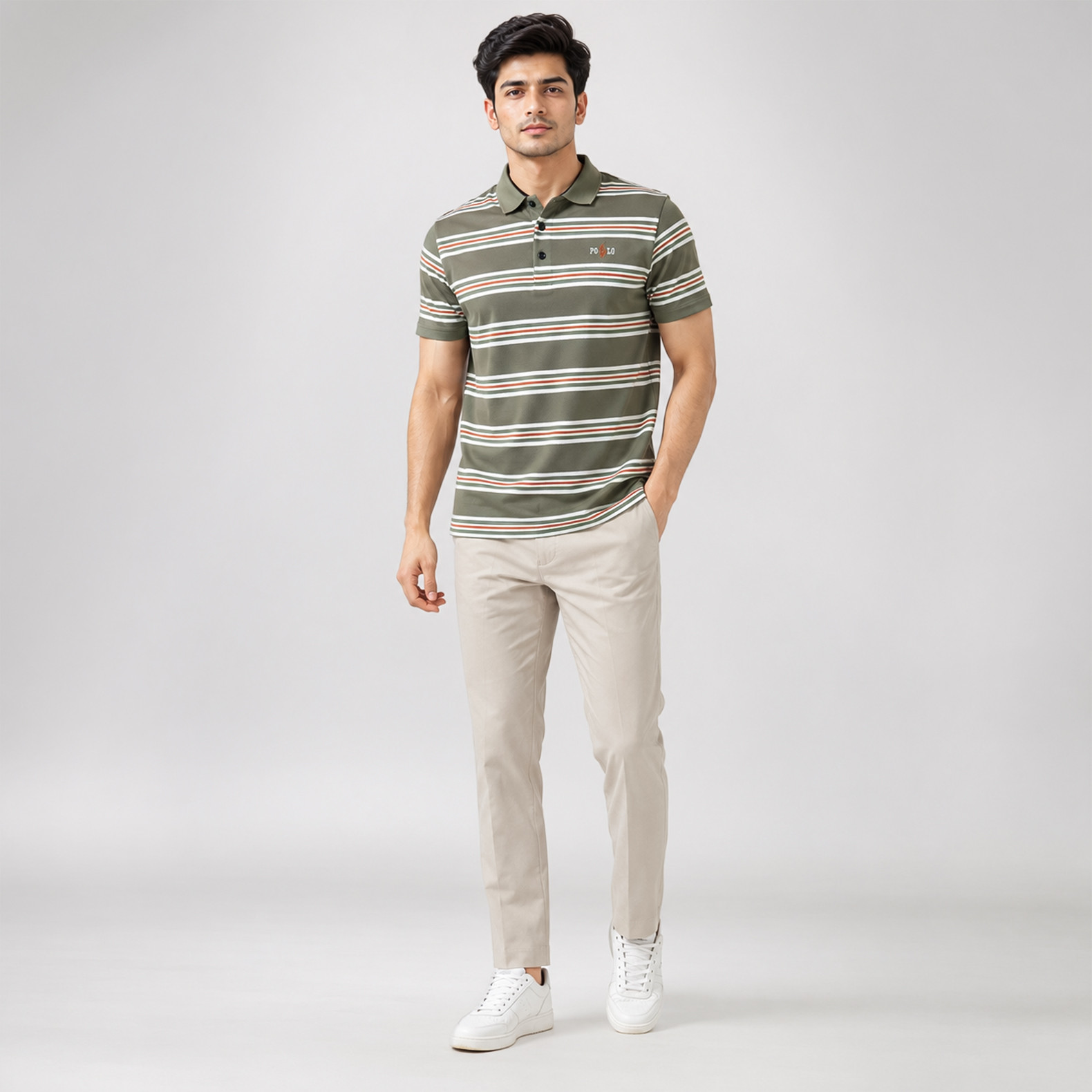 Striped Polo T-Shirt for Men