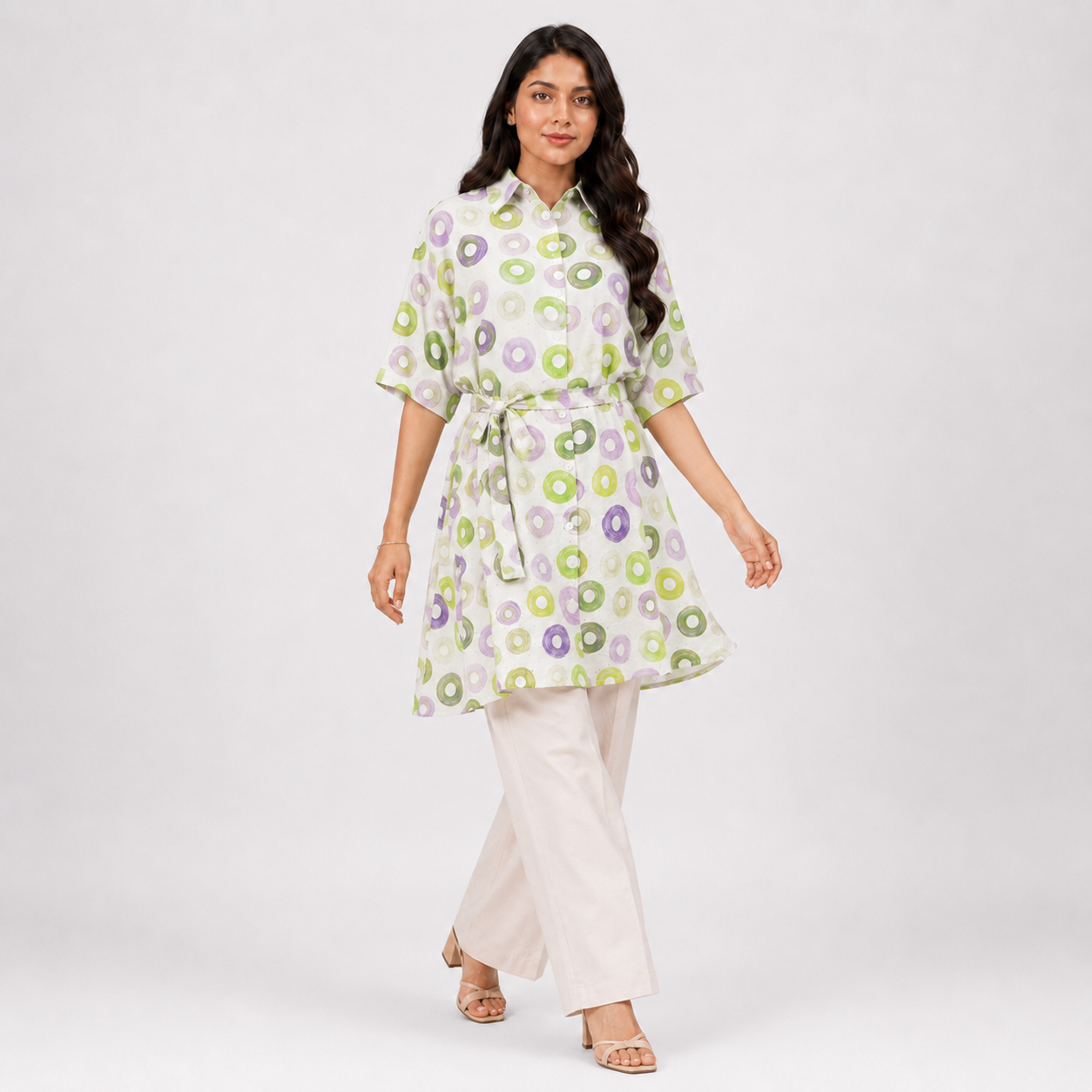 Lime Bloom Printed Kurti
