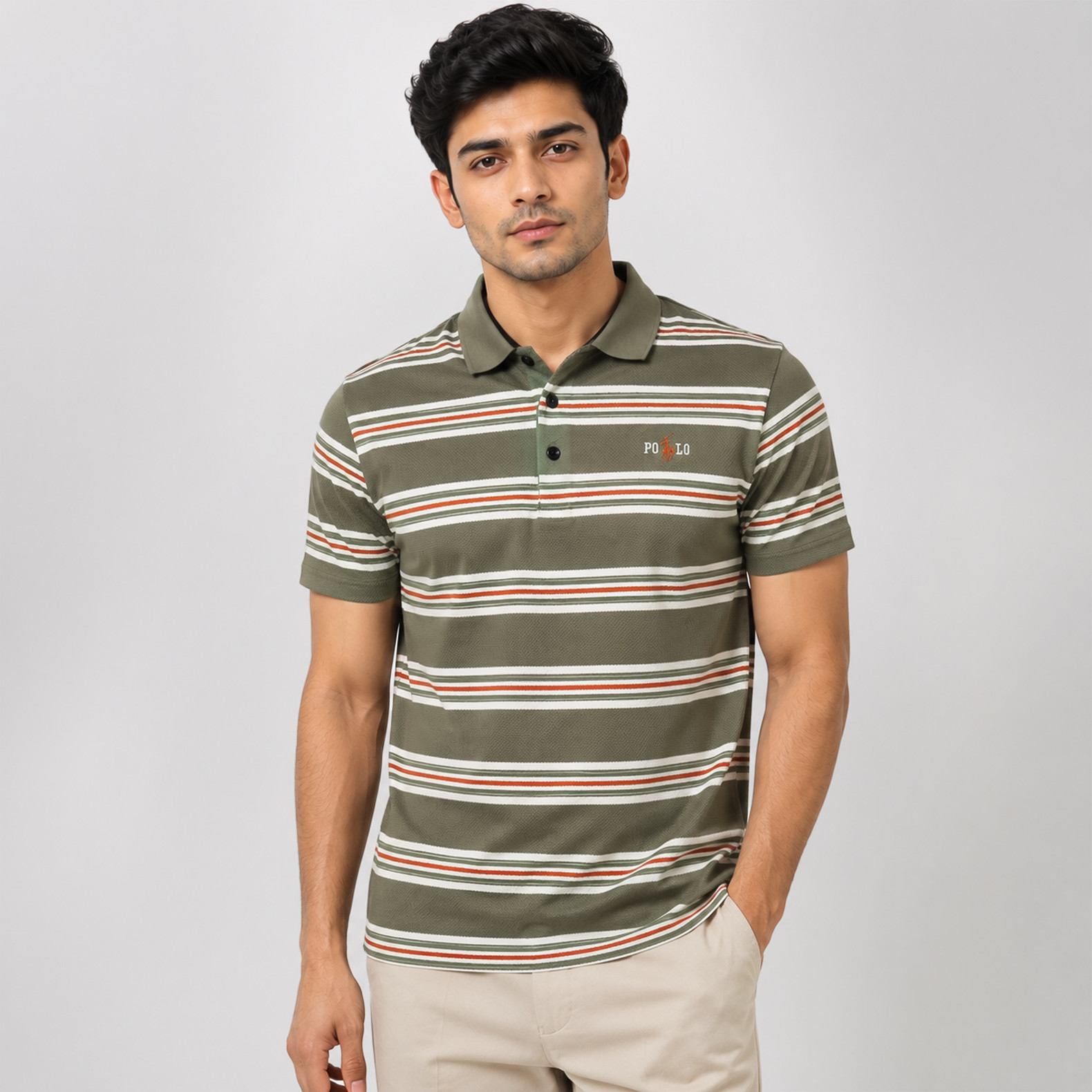 Striped Polo T-Shirt for Men
