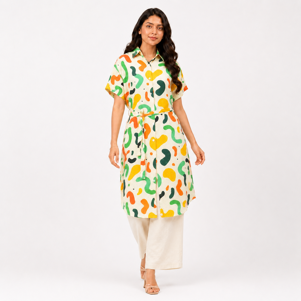 Citrus Bloom Printed Kurti