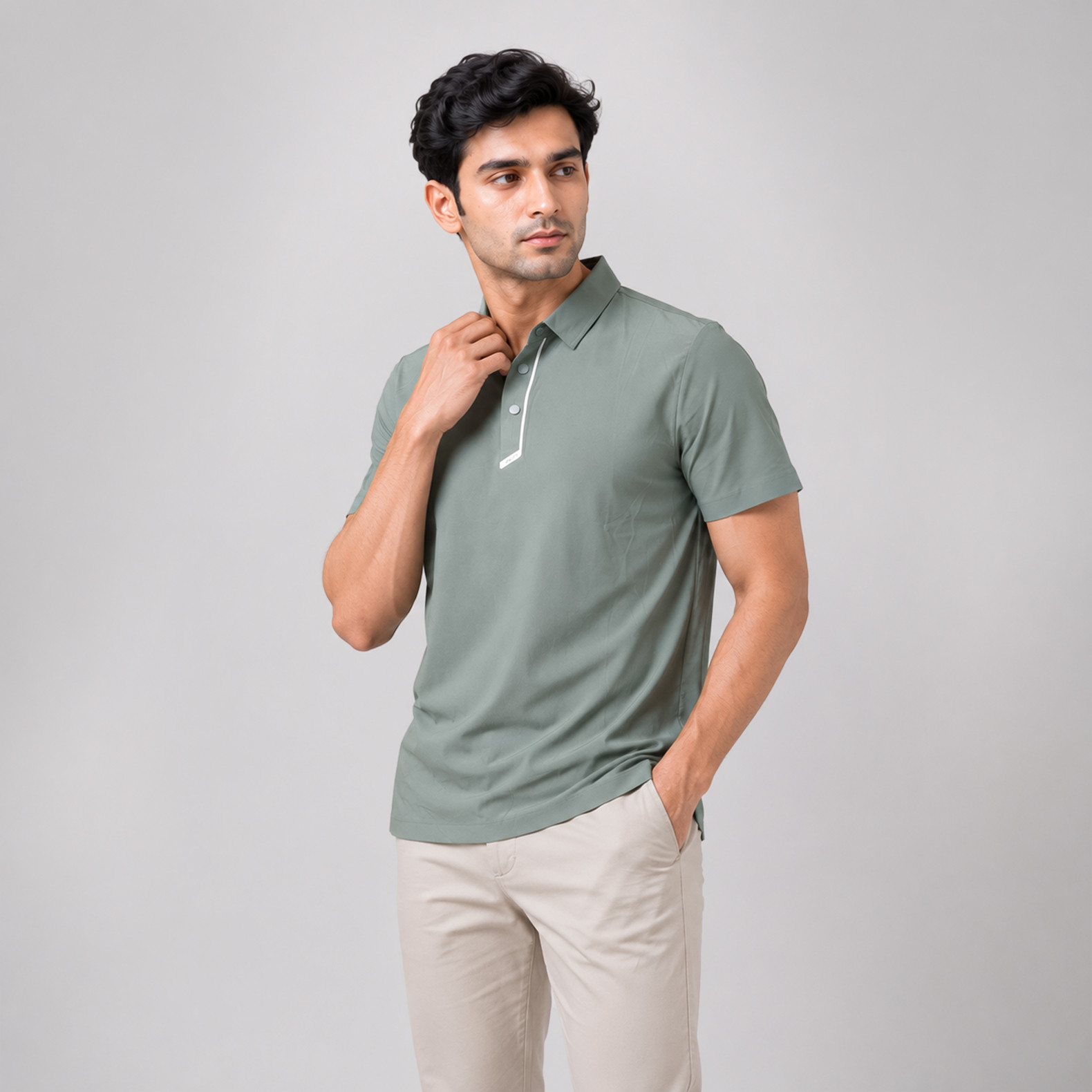 Solid Polo T-Shirt for Men | Smart Casual Style