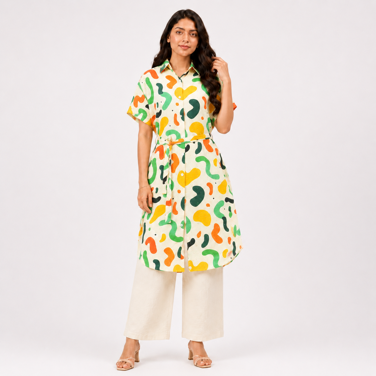 Citrus Bloom Printed Kurti