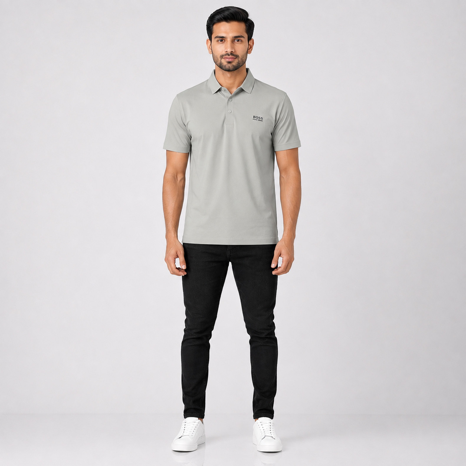 Classic Grey Premium Men's Polo