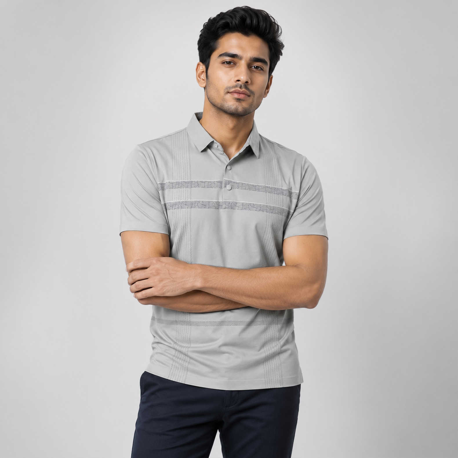 Contrast Stripe Polo T-Shirt for Men | Smart Casual Wear