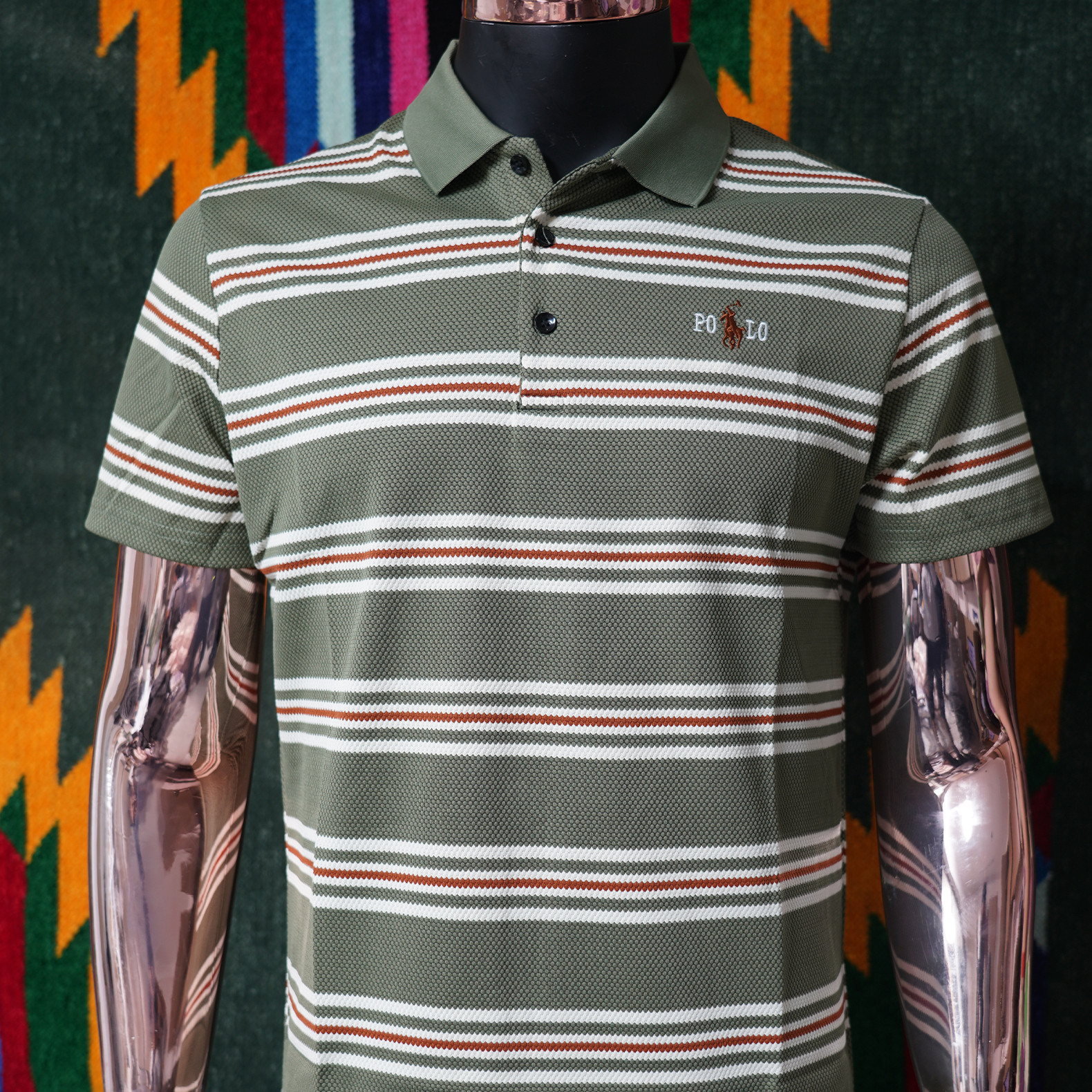 Striped Polo T-Shirt for Men