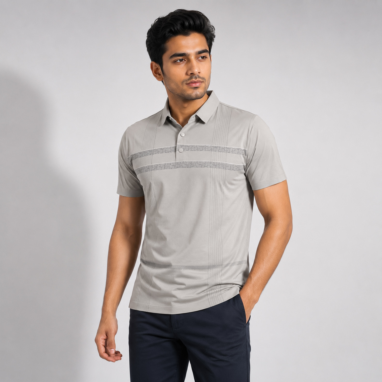 Contrast Stripe Polo T-Shirt for Men | Smart Casual Wear