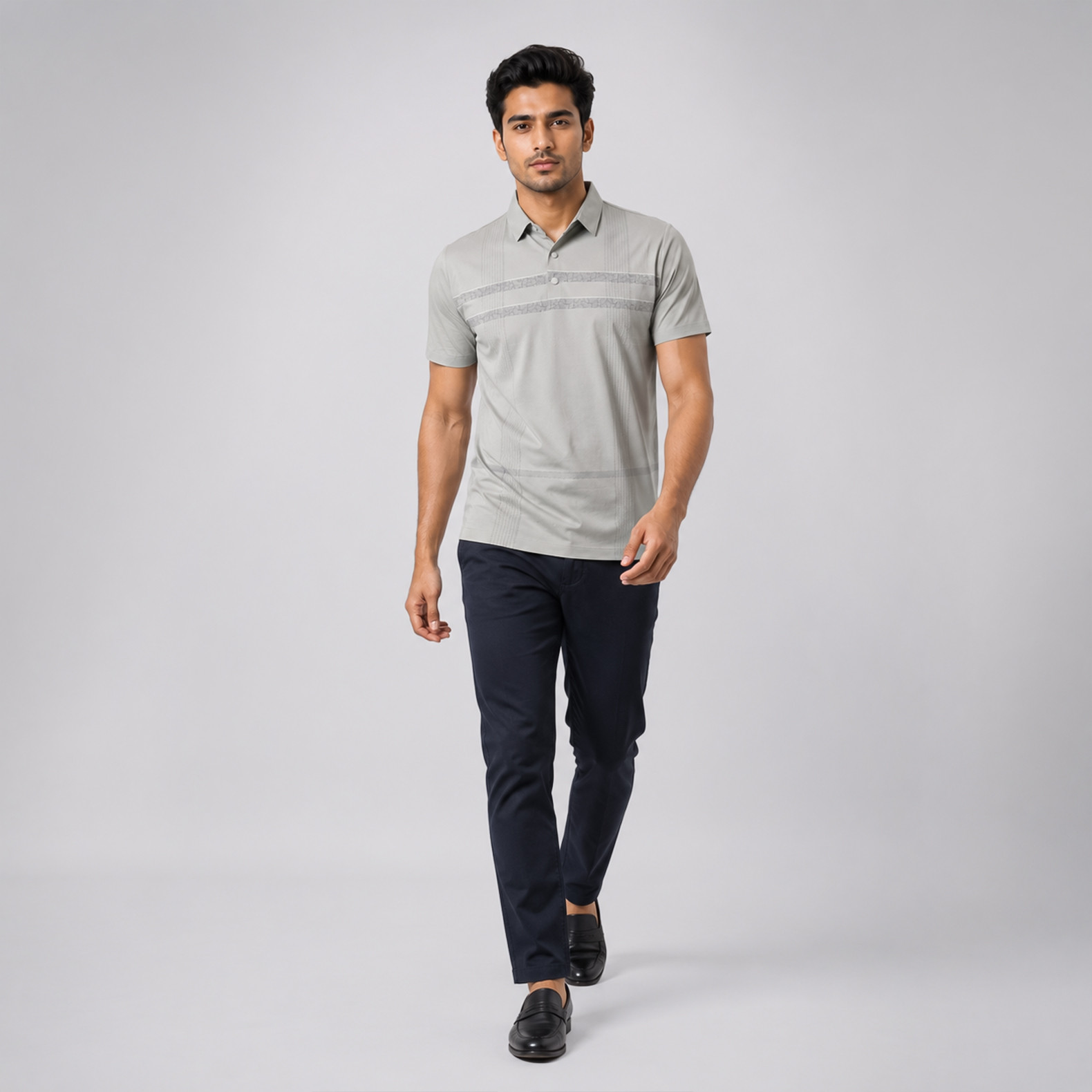 Contrast Stripe Polo T-Shirt for Men | Smart Casual Wear